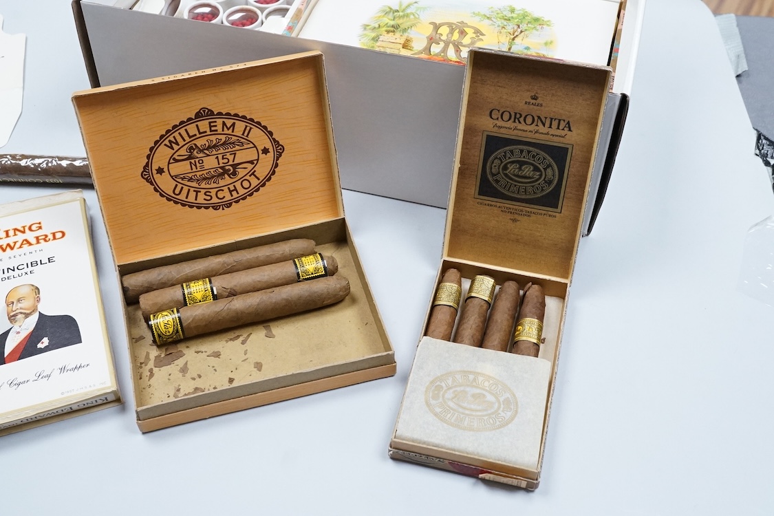 A box of Bolivia cigars and other similar cigars and matches